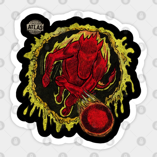 Atlas Asinine Torch Sticker by ThirteenthFloor